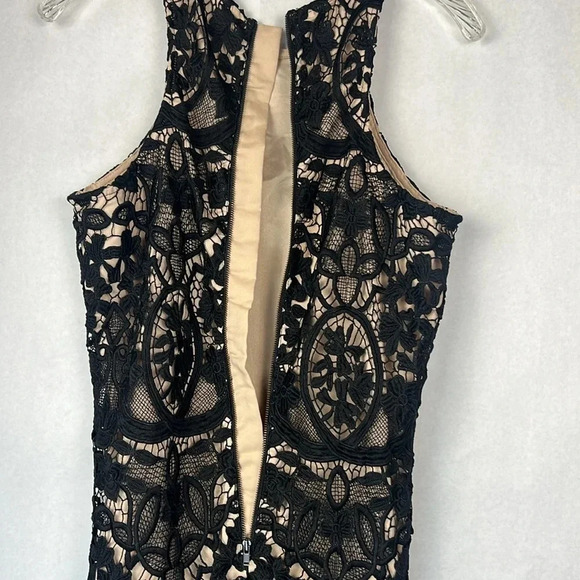 Lovers + Friends Revolve Caspian Dress Black Floral Overlay Crochet Lace Size S - Picture 8 of 13